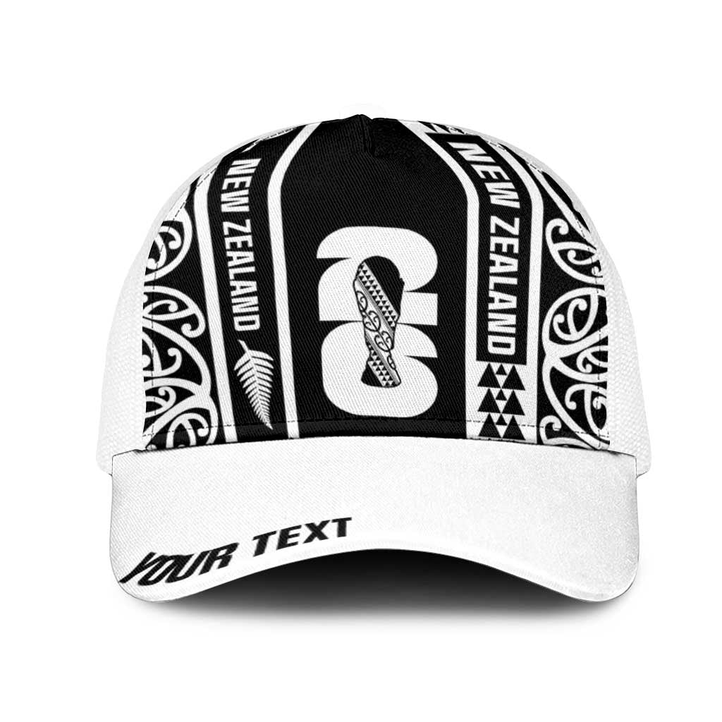 Personalised New Zealand Football White Fern Supporter Mesh Trucker Cap LT9 One Size White Black - Polynesian Pride