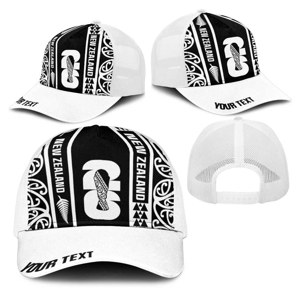 Personalised New Zealand Football White Fern Supporter Mesh Trucker Cap LT9 - Polynesian Pride
