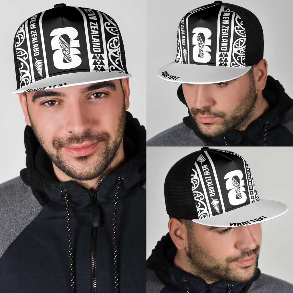 Personalised New Zealand Football White Fern Supporter Mesh Trucker Cap LT9 - Polynesian Pride