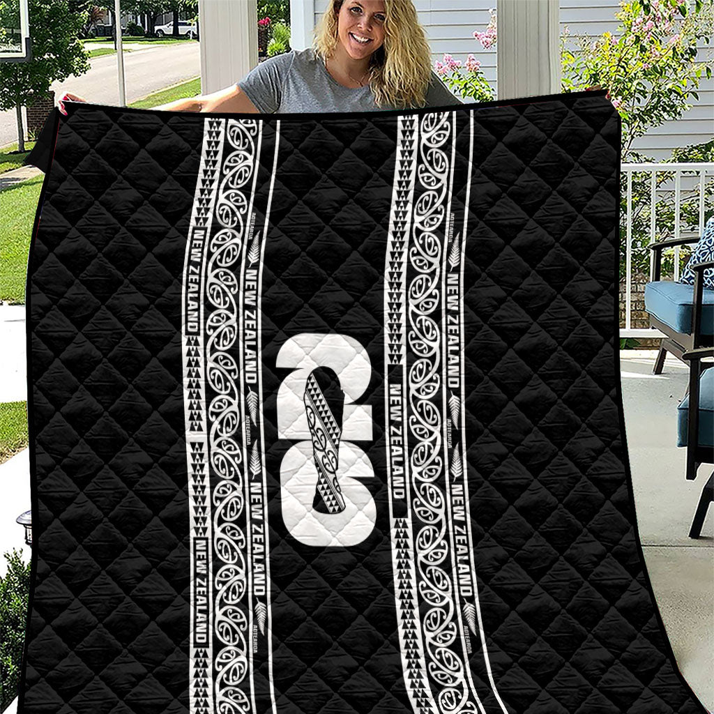 New Zealand Football White Fern Supporter Quilt LT9 Black - Polynesian Pride