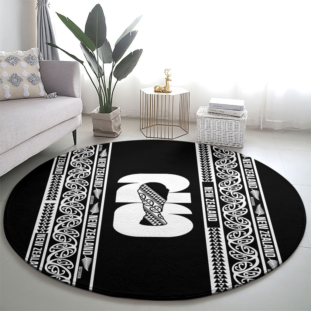 New Zealand Football White Fern Supporter Round Carpet LT9 - Polynesian Pride