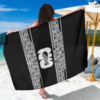 New Zealand Football White Fern Supporter Sarong LT9 One Size 44 x 66 inches Black - Polynesian Pride