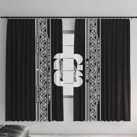 New Zealand Football White Fern Supporter Window Curtain LT9 With Hooks Black - Polynesian Pride