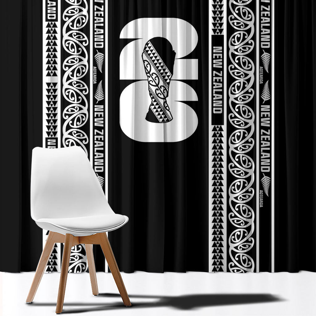 New Zealand Football White Fern Supporter Window Curtain LT9 - Polynesian Pride