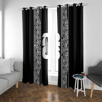 New Zealand Football White Fern Supporter Window Curtain LT9 With Grommets Black - Polynesian Pride