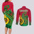 Vanuatu Islands Couples Matching Long Sleeve Bodycon Dress and Long Sleeve Button Shirts Polynesian Tattoo and Sea Turtle LT9 - Polynesian Pride