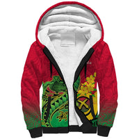 Vanuatu Islands Sherpa Hoodie Polynesian Tattoo and Sea Turtle LT9 Unisex Green - Polynesian Pride