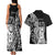 671 Guam Personalised Couples Matching Tank Maxi Dress and Hawaiian Shirt Latte Stone Tribal