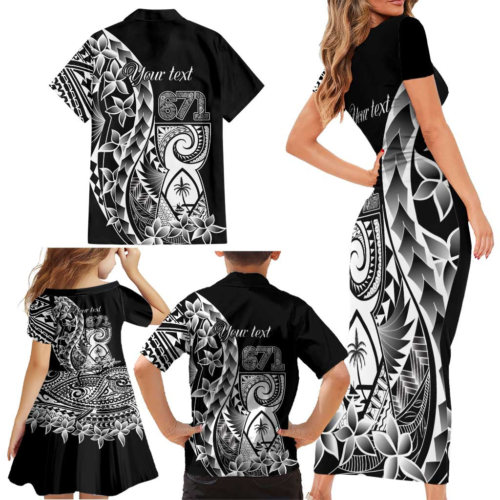 671 Guam Personalised Family Matching Short Sleeve Bodycon Dress and Hawaiian Shirt Latte Stone Tribal