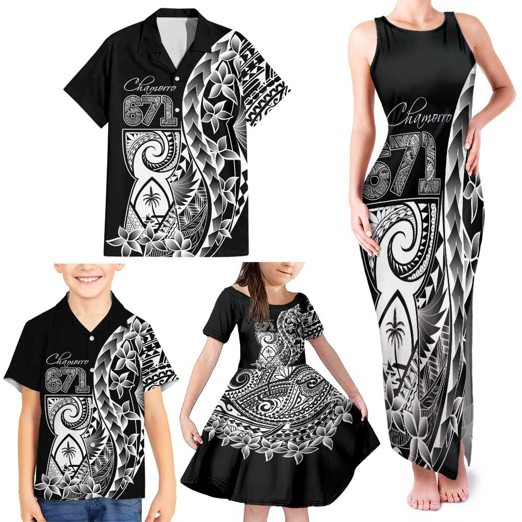 671 Guam Personalised Family Matching Tank Maxi Dress and Hawaiian Shirt Latte Stone Tribal