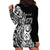 671 Guam Personalised Hoodie Dress Latte Stone Tribal