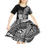 671 Guam Personalised Kid Short Sleeve Dress Latte Stone Tribal