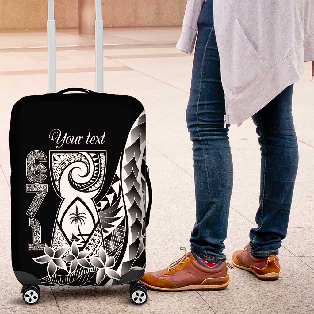 671 Guam Personalised Luggage Cover Latte Stone Tribal