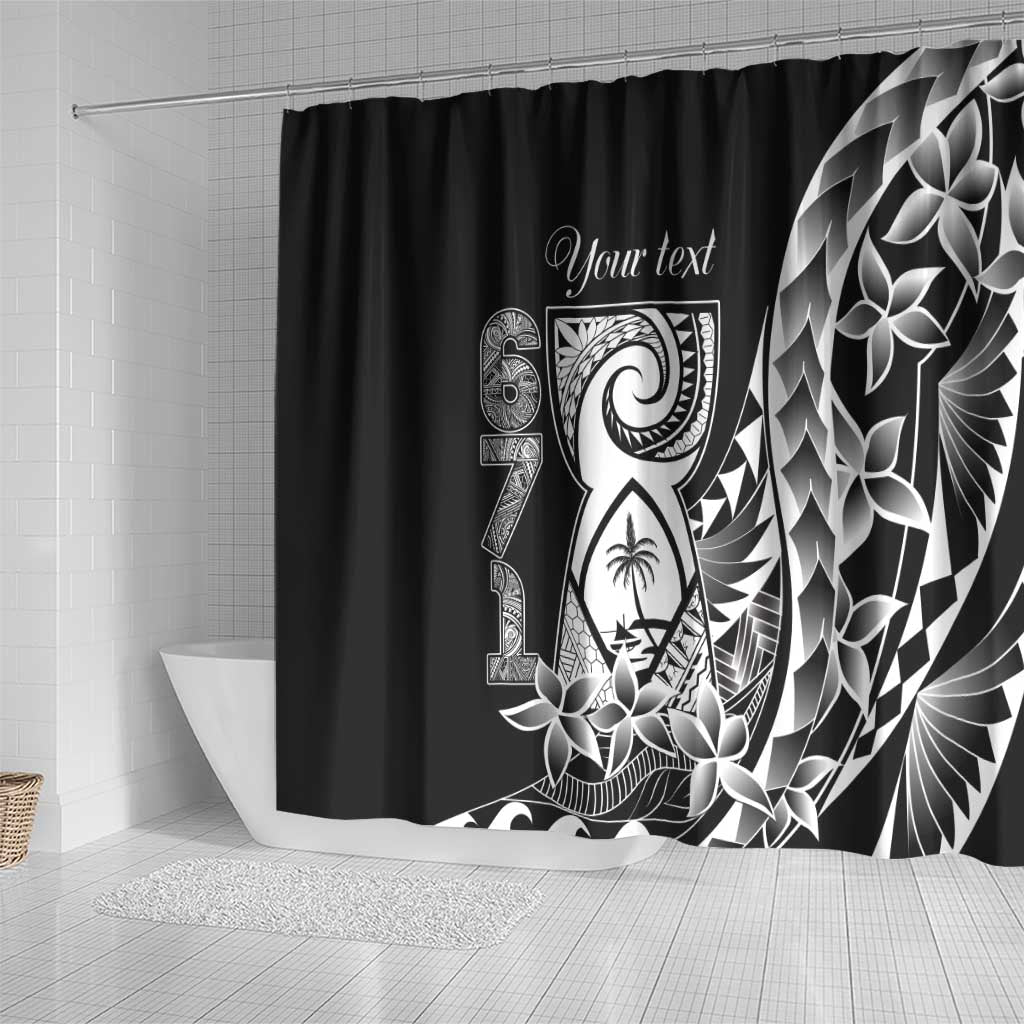 671 Guam Personalised Shower Curtain Latte Stone Tribal