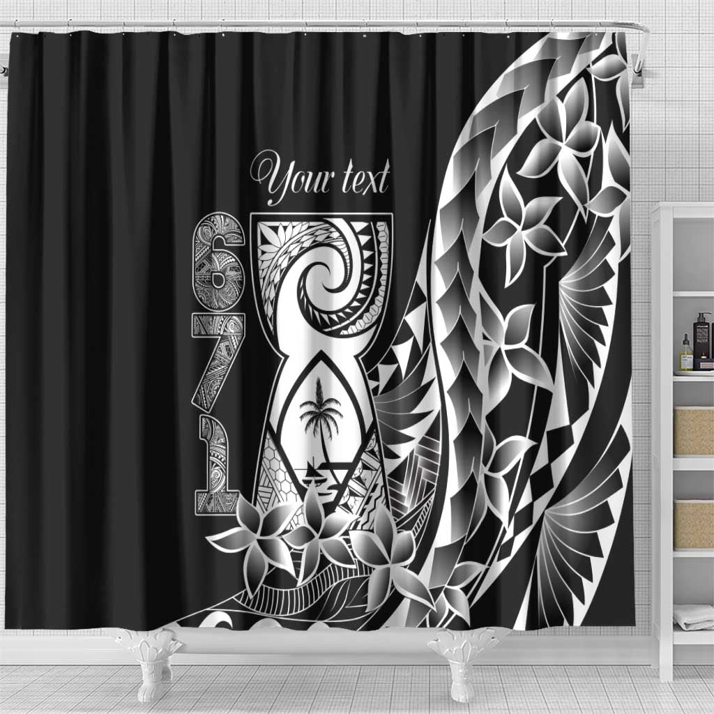 671 Guam Personalised Shower Curtain Latte Stone Tribal