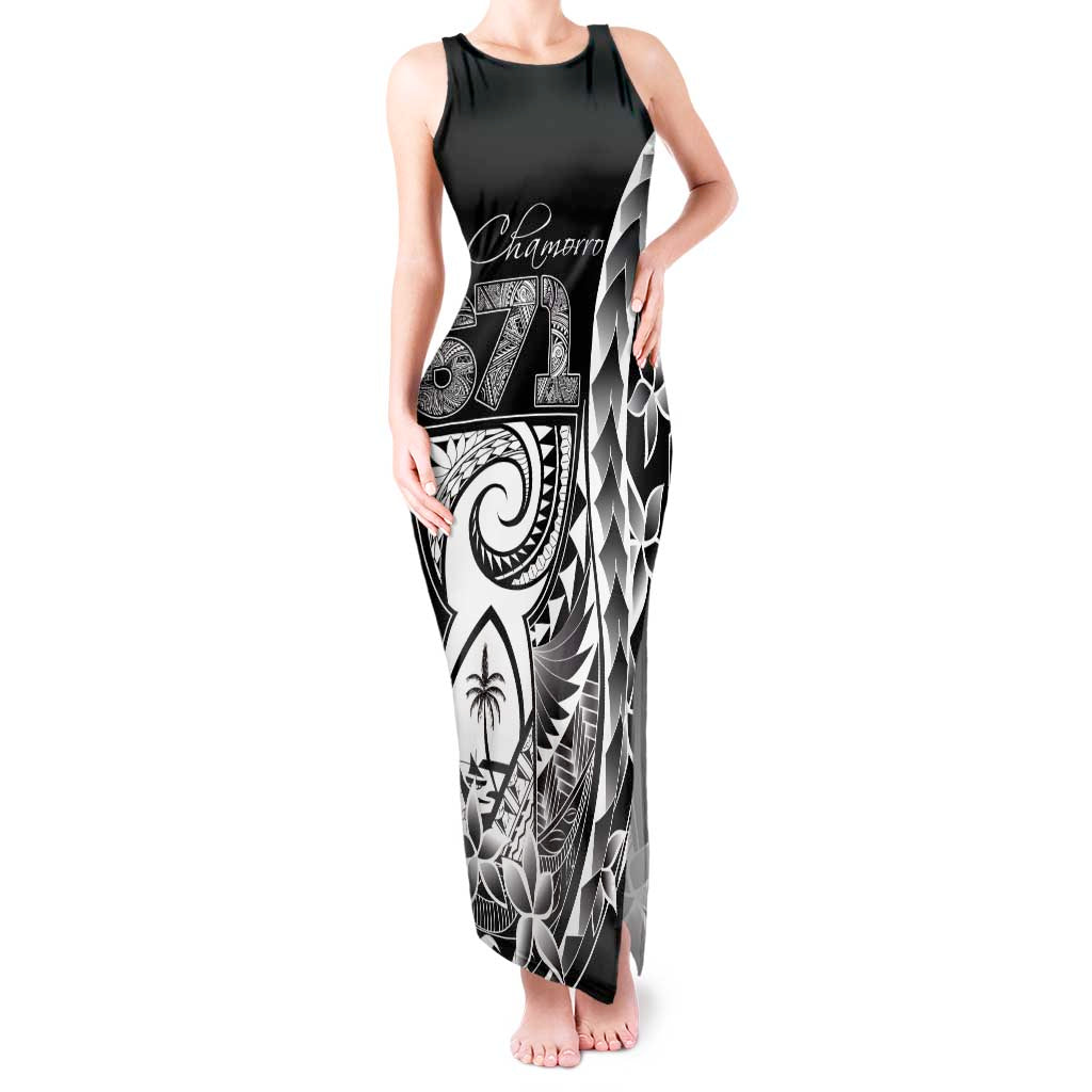 671 Guam Personalised Tank Maxi Dress Latte Stone Tribal