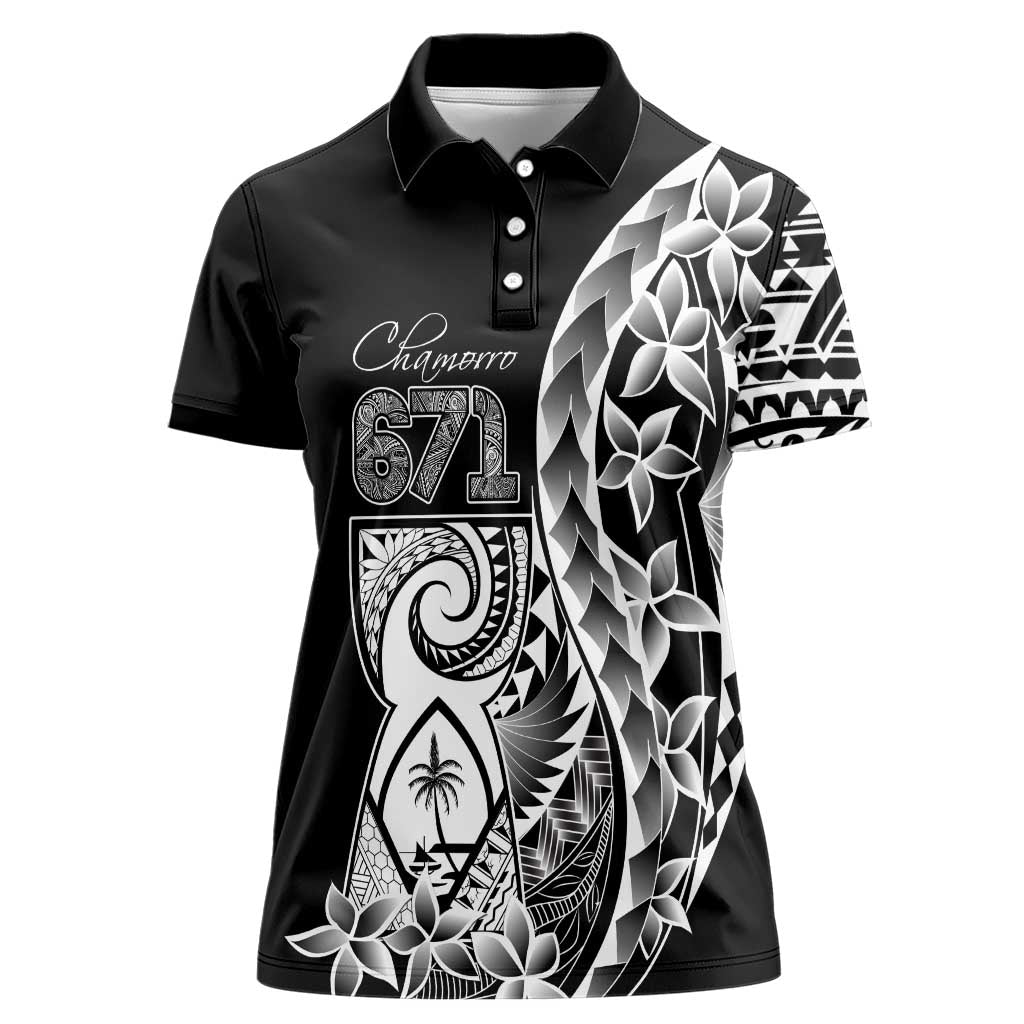 671 Guam Personalised Women Polo Shirt Latte Stone Tribal