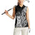 671 Guam Personalised Women Sleeveless Polo Shirt Latte Stone Tribal