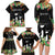 671 Guam Personalised Family Matching Long Sleeve Bodycon Dress and Hawaiian Shirt Latte Stone and Tropical Flowers