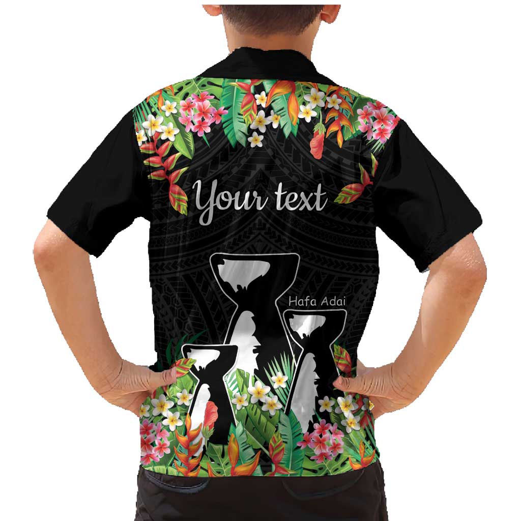 671 Guam Personalised Family Matching Mermaid Dress and Hawaiian Shirt Latte Stone and Tropical Flowers