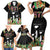 671 Guam Personalised Family Matching Short Sleeve Bodycon Dress and Hawaiian Shirt Latte Stone and Tropical Flowers