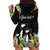 671 Guam Personalised Hoodie Dress Latte Stone and Tropical Flowers