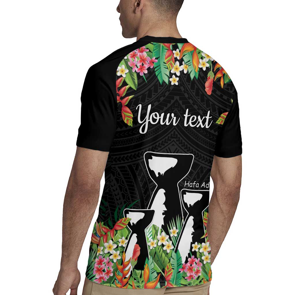 671 Guam Personalised Rugby Jersey Latte Stone and Tropical Flowers