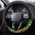 671 Guam Personalised Steering Wheel Cover Latte Stone and Tropical Flowers