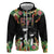 671 Guam Personalised Zip Hoodie Latte Stone and Tropical Flowers