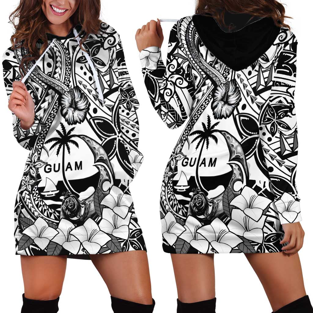 Guam Hafa Adai Guasali Flowers Hoodie Dress LT9 - Polynesian Pride