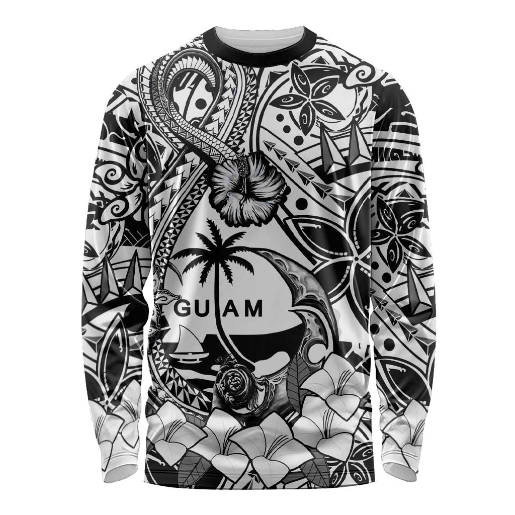 Guam Hafa Adai Guasali Flowers Long Sleeve Shirt