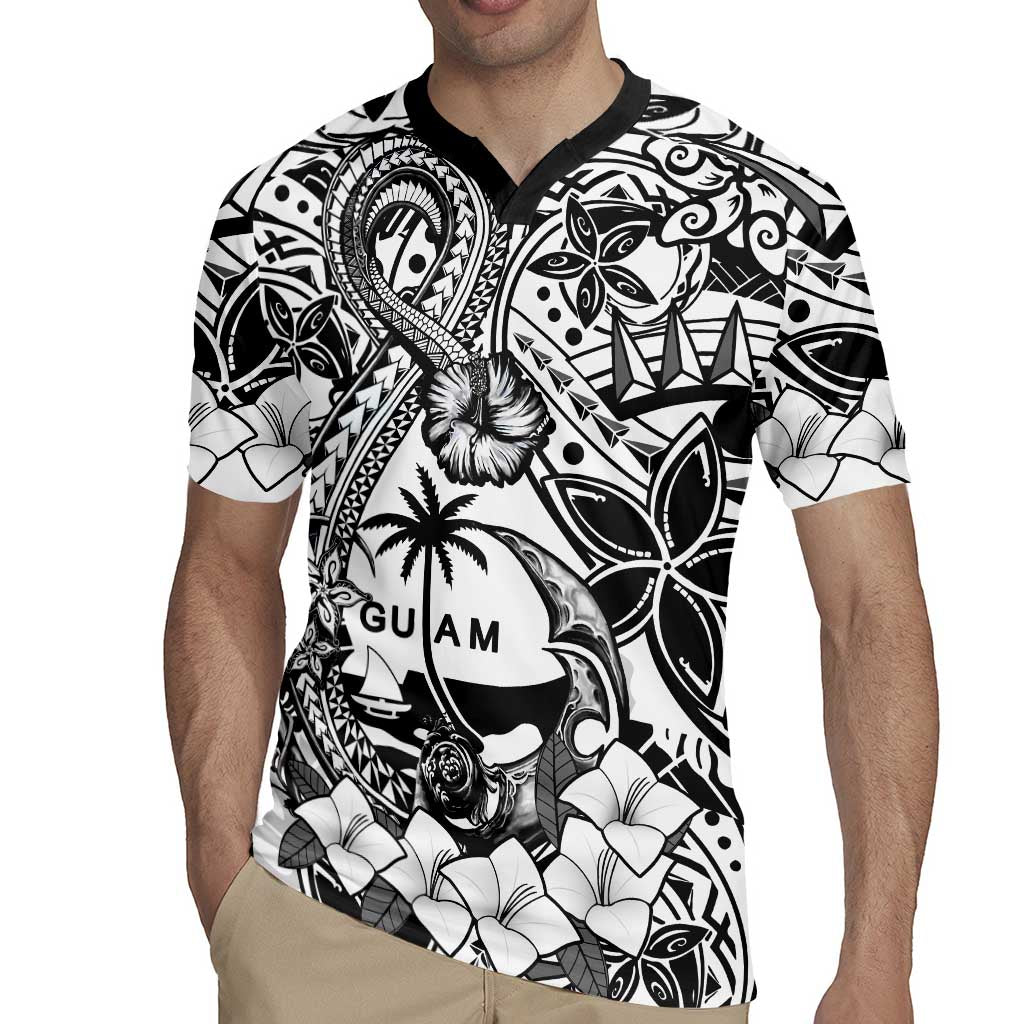 Guam Hafa Adai Guasali Flowers Rugby Jersey LT9 - Polynesian Pride