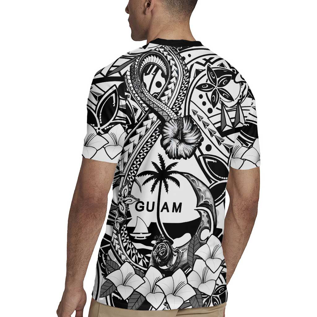 Guam Hafa Adai Guasali Flowers Rugby Jersey LT9 - Polynesian Pride