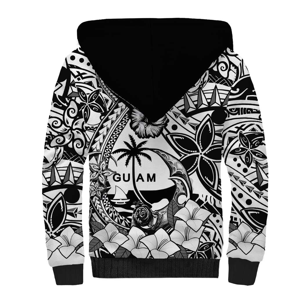 Guam Hafa Adai Guasali Flowers Sherpa Hoodie LT9 - Polynesian Pride