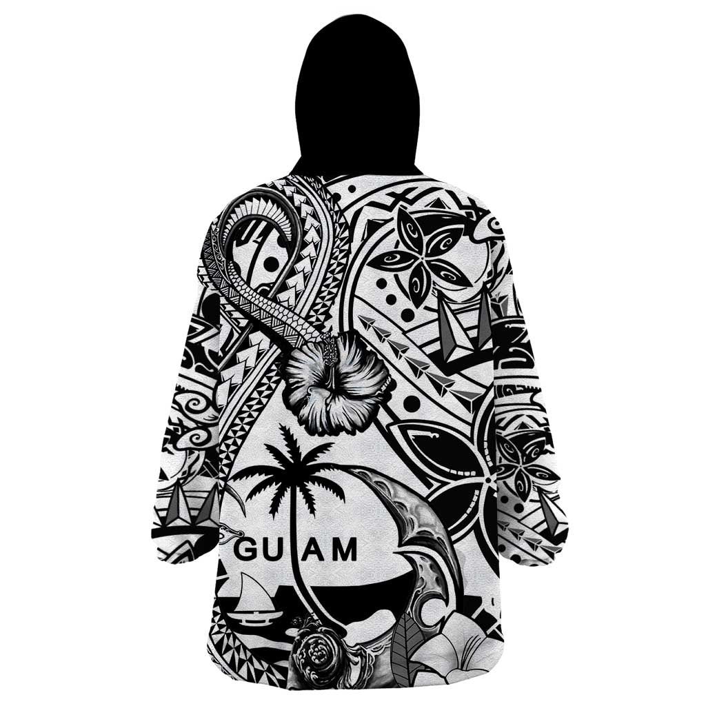 Guam Hafa Adai Guasali Flowers Wearable Blanket Hoodie LT9 - Polynesian Pride