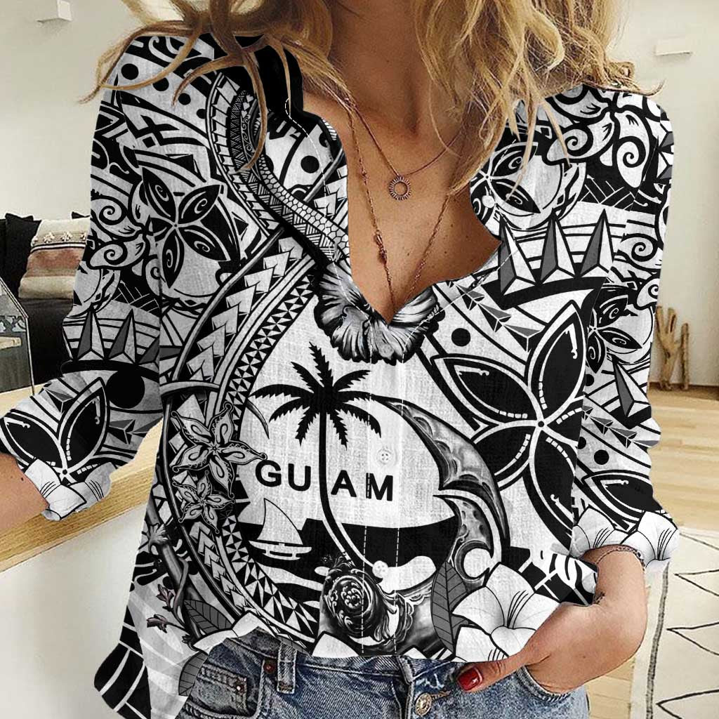 Guam Hafa Adai Guasali Flowers Women Casual Shirt