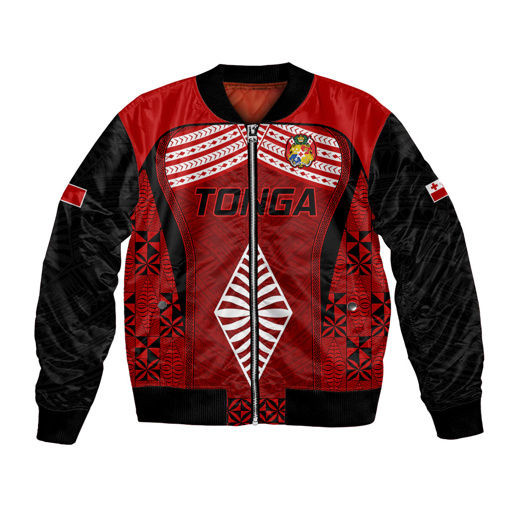 Tonga Rugby Bomber Jacket Go Champions World Cup 2023 Ngatu Unique LT9 Unisex Red - Polynesian Pride
