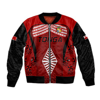 Tonga Rugby Bomber Jacket Go Champions World Cup 2023 Ngatu Unique LT9 Unisex Red - Polynesian Pride
