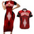 Tonga Rugby Couples Matching Short Sleeve Bodycon Dress and Hawaiian Shirt Go Champions World Cup 2023 Ngatu Unique LT9 Red - Polynesian Pride