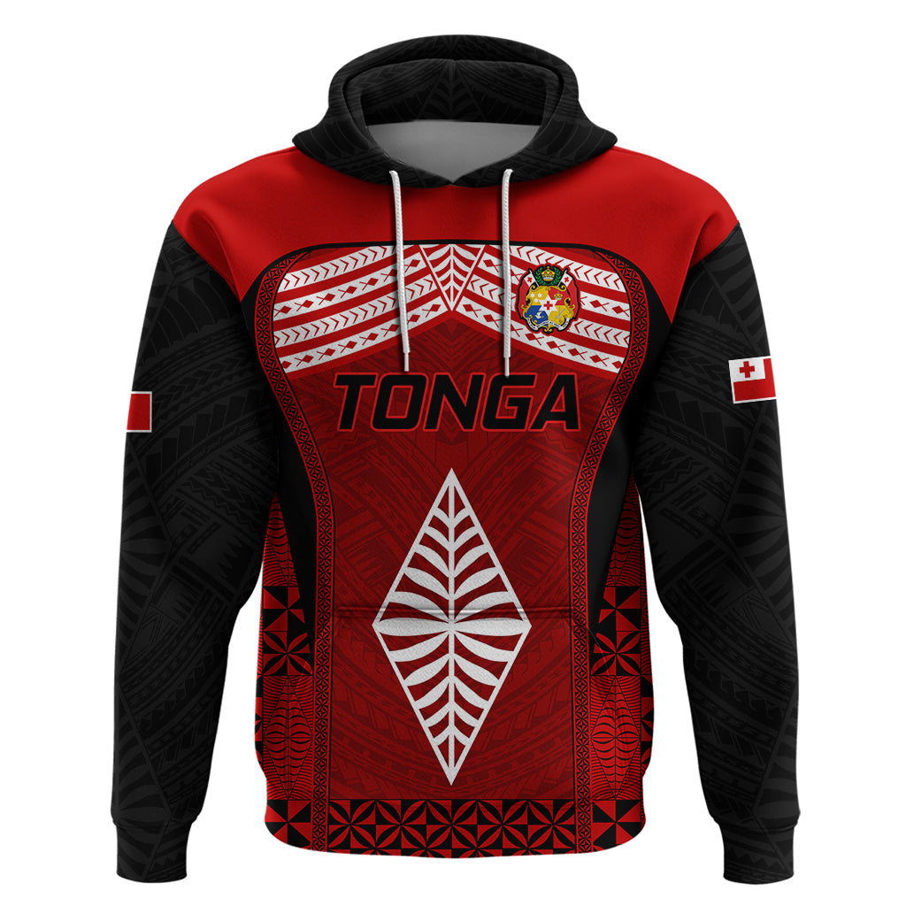 Tonga Rugby Hoodie Go Champions World Cup 2023 Ngatu Unique LT9 Red - Polynesian Pride