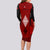 Tonga Rugby Long Sleeve Bodycon Dress Go Champions World Cup 2023 Ngatu Unique LT9 - Polynesian Pride