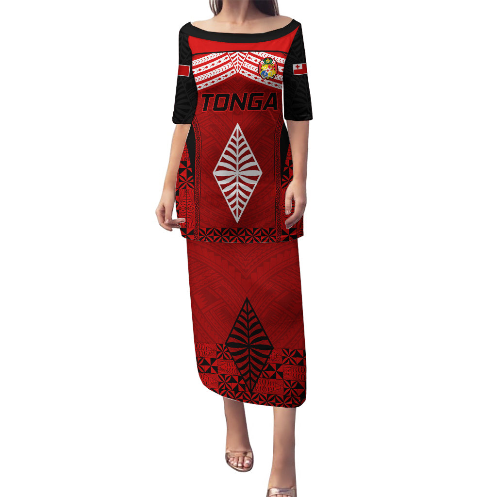 Tonga Rugby Puletasi Go Champions World Cup 2023 Ngatu Unique LT9 Long Dress Red - Polynesian Pride