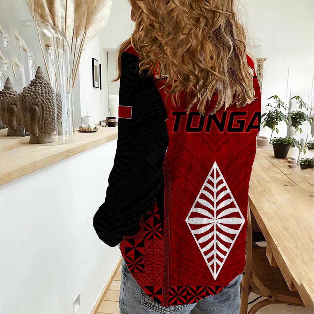 Tonga Rugby Women Casual Shirt Go Champions World Cup 2023 Ngatu Unique LT9 - Polynesian Pride