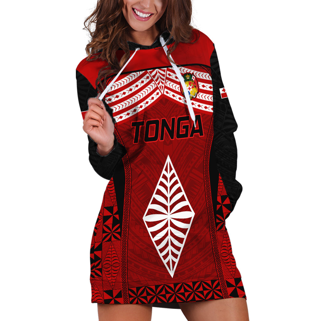 Custom Tonga Rugby Hoodie Dress Go Champions World Cup 2023 Ngatu Unique LT9 Red - Polynesian Pride