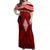 Custom Tonga Rugby Off Shoulder Maxi Dress Go Champions World Cup 2023 Ngatu Unique LT9 Women Red - Polynesian Pride