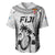 Fiji Rugby Baseball Jersey Go Champions World Cup 2023 Tapa Unique White Vibe LT9 White - Polynesian Pride