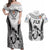 Fiji Rugby Couples Matching Off Shoulder Maxi Dress and Hawaiian Shirt Go Champions World Cup 2023 Tapa Unique White Vibe LT9 White - Polynesian Pride