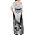 Fiji Rugby Off Shoulder Maxi Dress Go Champions World Cup 2023 Tapa Unique White Vibe LT9 - Polynesian Pride