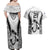 Custom Fiji Rugby Couples Matching Off Shoulder Maxi Dress and Hawaiian Shirt Go Champions World Cup 2023 Tapa Unique White Vibe LT9 - Polynesian Pride