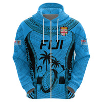 Fiji Rugby Hoodie Go Champions World Cup 2023 Tapa Unique Blue Vibe LT9 - Polynesian Pride